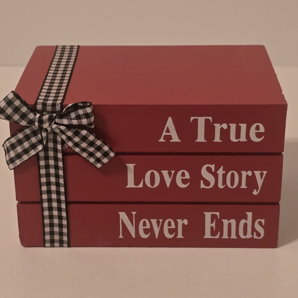 Valentine's Day Book Stack